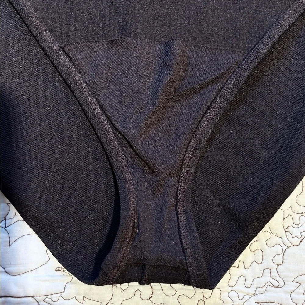 Vintage Oscar de la Renta Black White Bow One Piece Swimsuit Sz 14💛